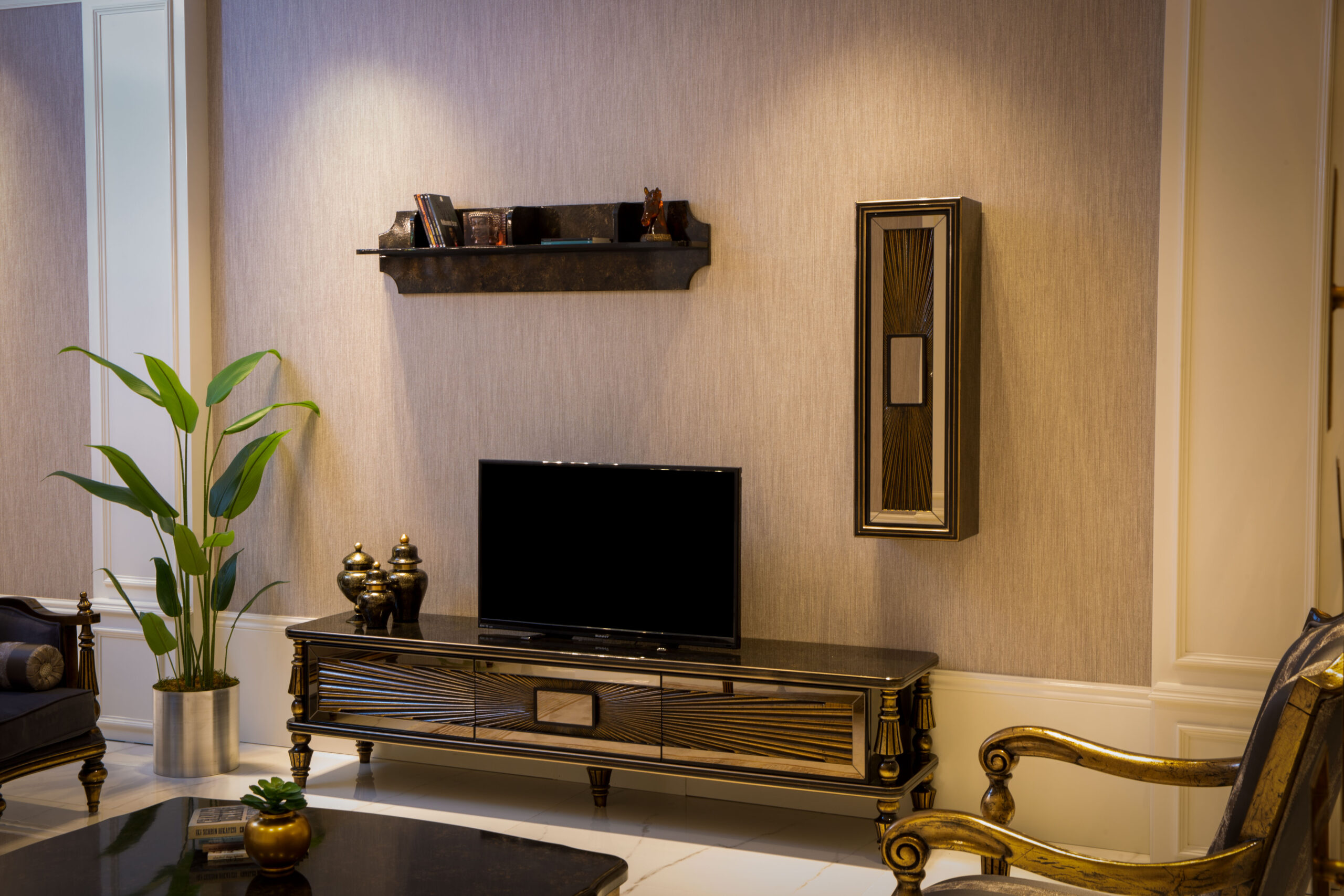 A48A1675 Art Deco TV Ünitesi - Görsel 1